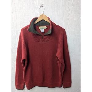 Irelands Eye 100% Wool 1/4 Zip Pullover Sweater Gorpcore Crunchy Classic Men's M